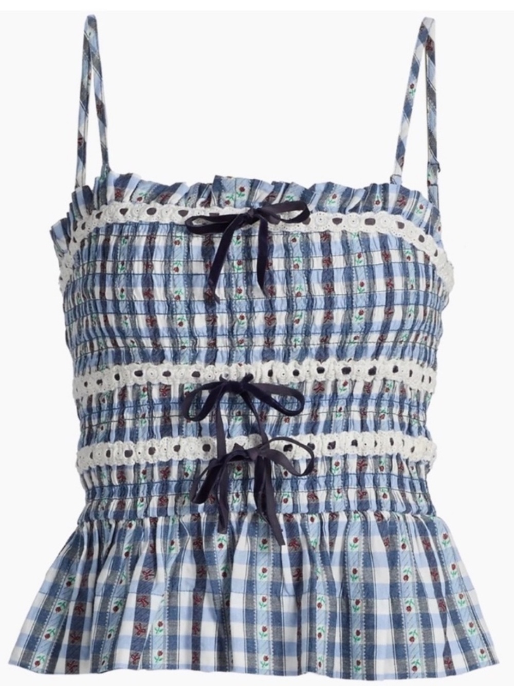 Damson Madder Katya Floral Margot Gingham Cami Top